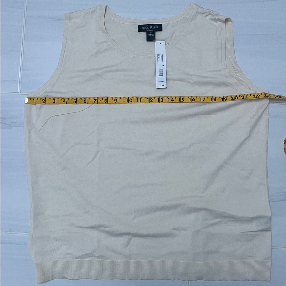 Set of 2 August Silk woman Black and Cream Tank Tops. Size 1X - Picture 14 of 14